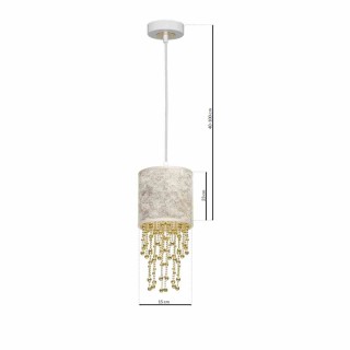 Lampa wisząca ALMERIA WHITE/GOLD 1xE27 MLP6444