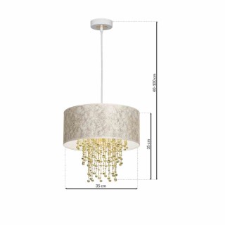 Lampa wisząca ALMERIA WHITE/GOLD 1xE27 MLP6446