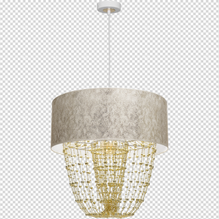 Lampa wisząca ALMERIA WHITE/GOLD 1xE27 MLP6447