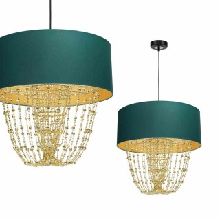 Lampa wisząca ALMERIA GREEN/GOLD 1xE27 MLP6452