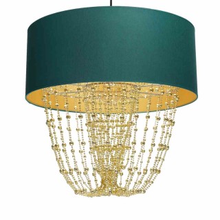 Lampa wisząca ALMERIA GREEN/GOLD 1xE27 MLP6452