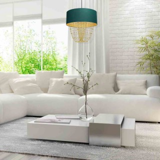 Lampa wisząca ALMERIA GREEN/GOLD 1xE27 MLP6452