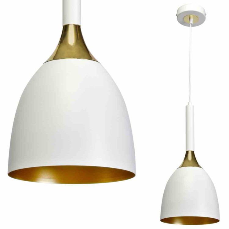 Lampa wisząca CLARK WHITE/GOLD 1xE27 MLP6219