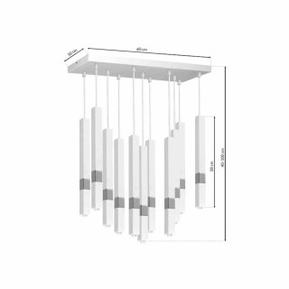 Lampa wisząca CASTRO WHITE / CHROME 11xG9 MLP6562