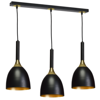 Lampa wisząca CLARK BLACK/GOLD 3xE27 MLP6222