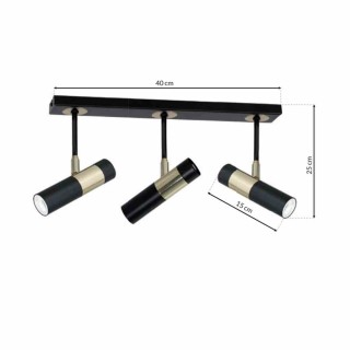 Lampa wisząca DALLAS GOLD 3x miniGU10 MLP6547