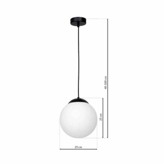 Lampa wisząca LIMA BLACK 1xE27 MLP6522