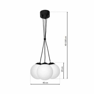 Lampa wisząca LIMA BLACK 3xE14 MLP6523