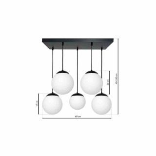 Lampa wisząca LIMA BLACK 5xE14 MLP6525