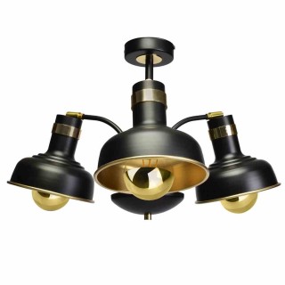 Lampa sufitowa MARGO BLACK/GOLD 3xE27 MLP6211