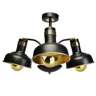 Lampa sufitowa MARGO BLACK/GOLD 3xE27 MLP6211