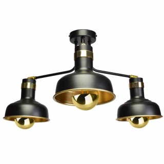 Lampa sufitowa MARGO 3xE27 BLACK/GOLD 3xE27 MLP6212