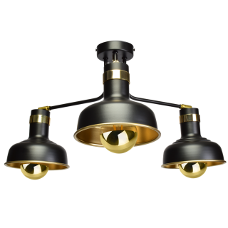 Lampa sufitowa MARGO 3xE27 BLACK/GOLD 3xE27 MLP6212