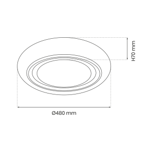 Plafon MEGAN Ø480 mm 48W LED ML6397