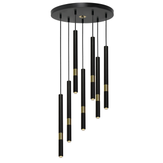 Lampa wisząca MONZA BLACK/GOLD 7xG9 8W MLP6385