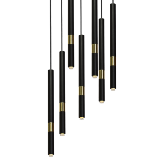 Lampa wisząca MONZA BLACK/GOLD 7xG9 8W MLP6385