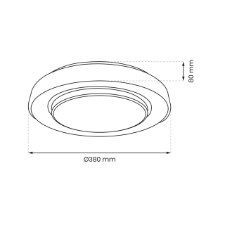 Plafon NAOMI SMART Ø380 mm 24W LED RGB ML6406