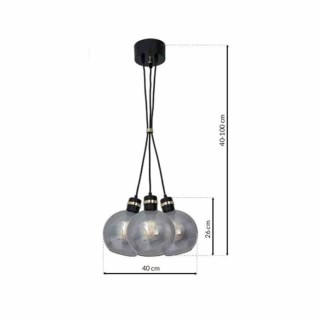 Lampa wisząca OMEGA BLACK/GOLD 3xE27 MLP6532