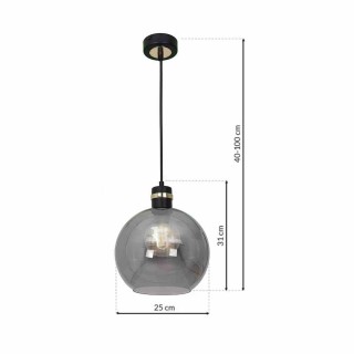 Lampa wisząca OMEGA BLACK/GOLD 1xE27 MLP65300