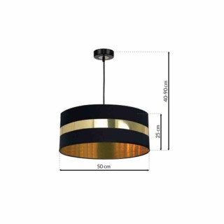 Lampa wisząca PALMIRA BLACK / GOLD 1xE27 60W MLP6318