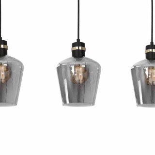 Lampa wisząca RICHMOND BLACK / GOLD 3xE27  Listwa MLP6539