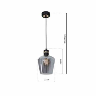 Lampa wisząca RICHMOND BLACK / GOLD 1xE27 MLP6538