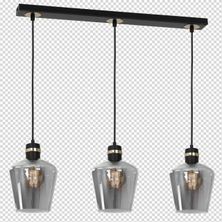 Lampa wisząca RICHMOND BLACK / GOLD 3xE27  Listwa MLP6539