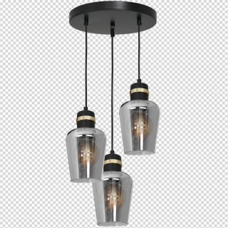 Lampa wisząca RICHMOND BLACK / GOLD 3xE27  Koło MLP6541