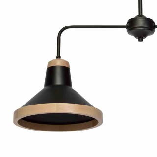 Lampa sufitowa SALMA BLACK / WOOD 2xE27 MLP6296