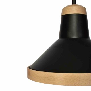 Lampa sufitowa SALMA BLACK / WOOD 2xE27 MLP6296