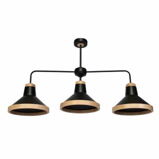 Lampa sufitowa SALMA BLACK / WOOD 3xE27 MLP6297