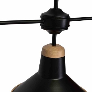 Lampa sufitowa SALMA BLACK / WOOD 3xE27 MLP6297