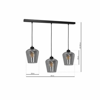 Lampa wisząca SANTIAGO SMOKED 3xE27 MLP6609