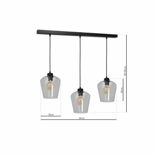 Lampa wisząca SANTIAGO CLEAR 3xE27 MLP6608