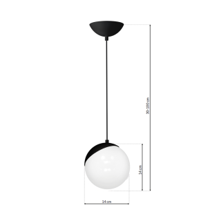 Lampa wisząca SFERA BLACK 1xE14 MLP5739