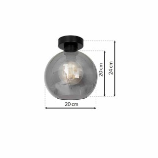 Lampa sufitowa SOFIA SMOKED 1xE27 MLP6574