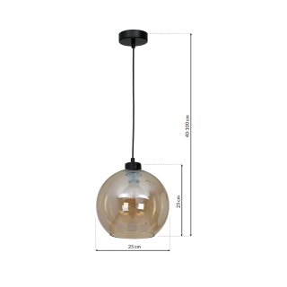 Lampa wisząca SOFIA AMBER 1xE27 MLP6578