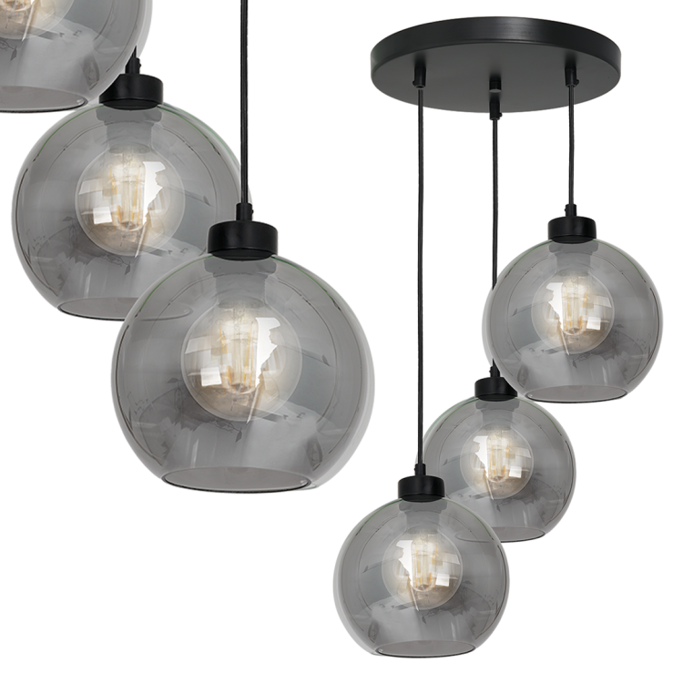 Lampa wisząca SOFIA SMOKED 3xE27 MLP6583