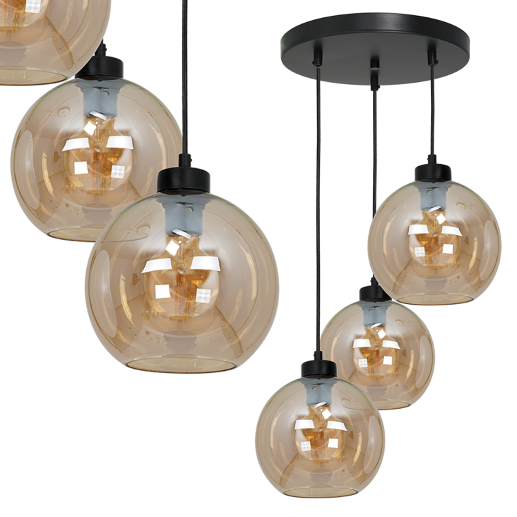 Lampa wisząca SOFIA AMBER 3xE27 MLP6584