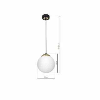 Lampa wisząca SPARTA BLACK / GOLD 1xE27 MLP6495