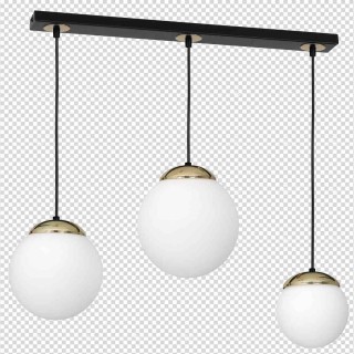 Lampa wisząca SPARTA BLACK / GOLD 3xE14 MLP6500