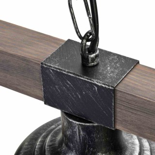 Lampa wisząca FARO BLACK/WOOD 2xE27 MLP6242