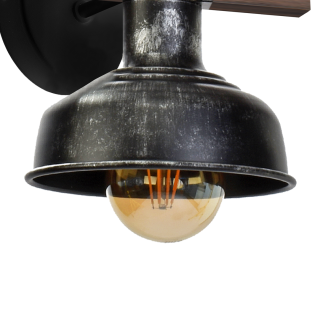 Kinkiet FARO BLACK/WOOD 1xE27 60W MLP6241