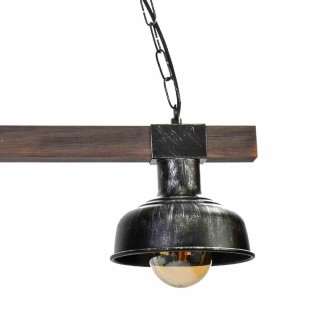 Lampa wisząca FARO BLACK/WOOD 2xE27 MLP6242