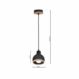 Lampa wisząca OVAL BLACK 1xE27 MLP7045