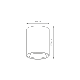 Spot Bima Round Biały 1xGU10 ML7010