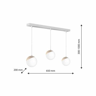 Lampa wisząca SFERA WOOD 3xE14 MLP7236