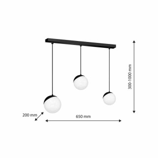 Lampa wisząca SFERA BLACK 3xE14 MLP7237