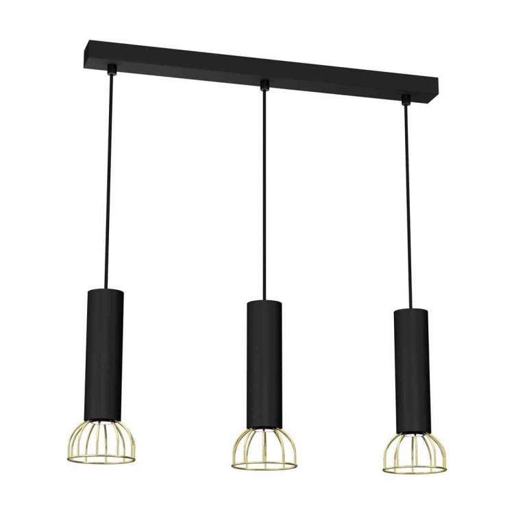 Lampa wisząca DANTE Black/Gold 3x mini GU10 MLP7249