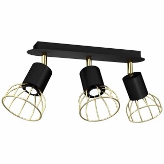 Lampa sufitowa DANTE Black/Gold 3x mini GU10 MLP7246